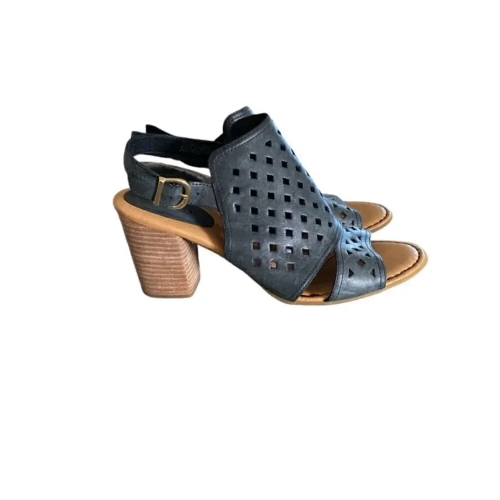 Born Havana Grey Leather Perforated Sandal 11